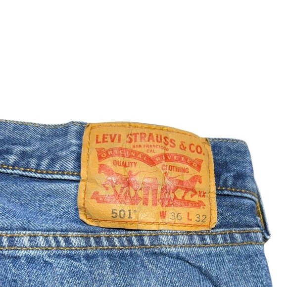 Levi's 501 Straight Cut Jeans Blue Size 36 x 32 - Picture 5 of 8